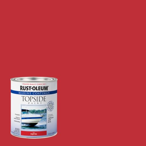 Rust-Oleum Marine Topside Semi-Gloss Bright Red Boat Paint | Durable Marine Finish, Fiberglass, Wood & Metal Surfaces, UV & Weather Resistance, Above Waterline Use, Quart - image 2