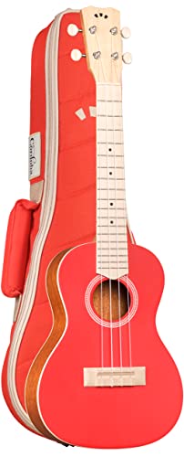 Image of Cordoba 15CM Matiz Chili Red Concert Ukulele with Color-Matching Nylon Gig Bag