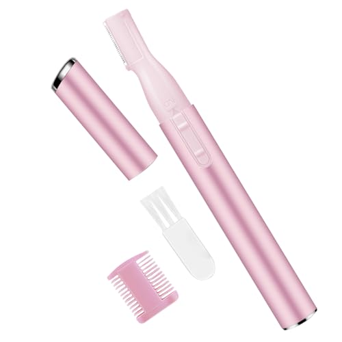 1 PCS Eyebrow Hair Removal for Women Men,Mini Portable Eyebrow Trimmer,Electric Eyebrow Shaver for Eyebrows, Lips, Cheeks, jaw, Whatever You Need（Pink）