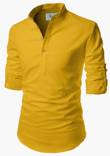 Image of Men's Cotton Blend Short Playful Mix Color Kurta - Pack 2