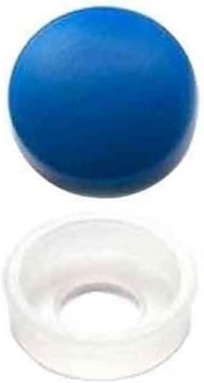 64 Vivid Blue License Plate Frame Screw Covers & Snap Washers for SAE Fasteners Model-PYT-8888-5073