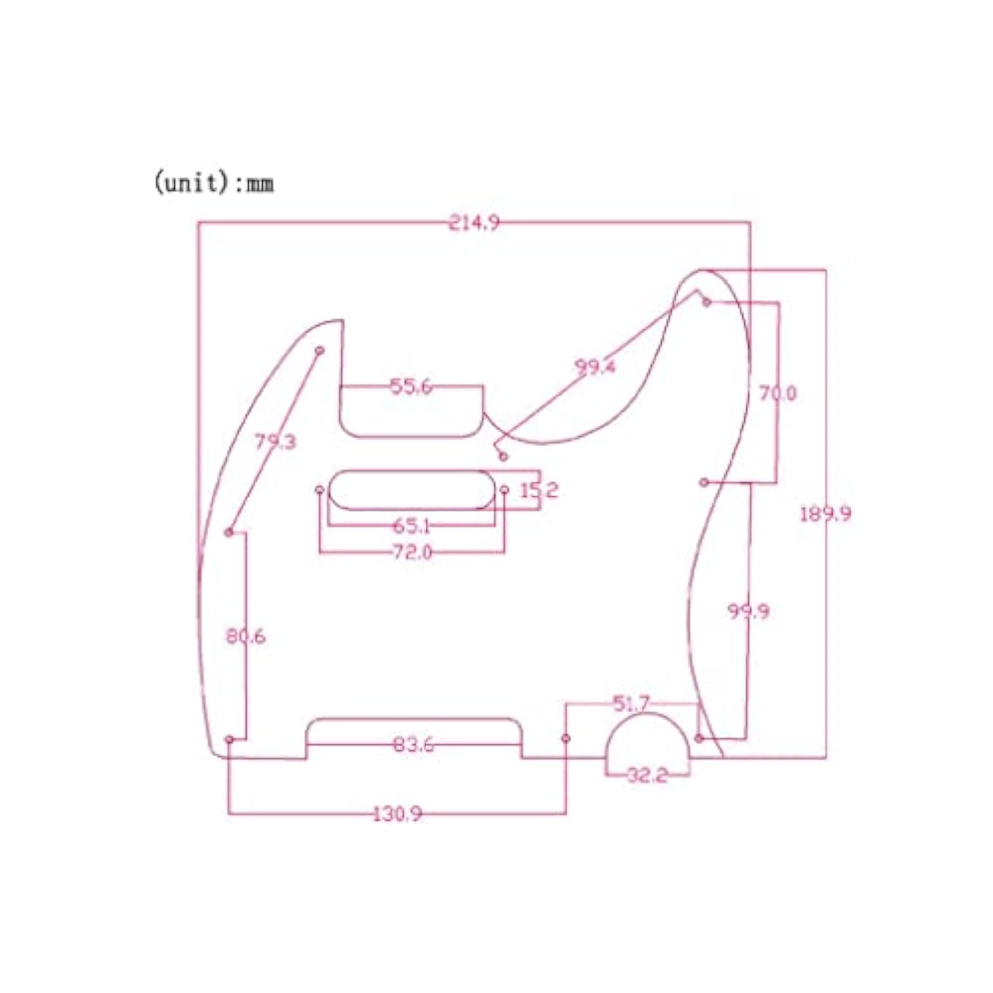 Electric Guitar Pickguard Plate Replacement Black