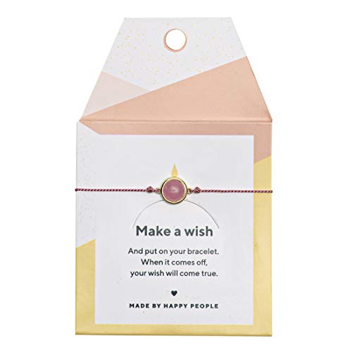 Preisvergleich Produktbild Timi of Sweden / Seidenarmband mit goldenem Rosenquarz / Old Rose / Exklusives skandinavisches Schmuck-Design Mutter, Tochter und Freundin