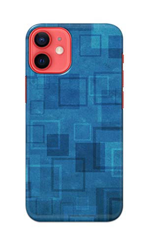 Image of Printed Hard Back Cover Case for Apple iPhone 12 | iPhone 12 Pro Back Cover (Plain Azure Blue) -702