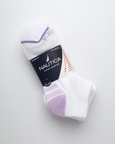 Nautica Womens Quarter Socks Moisture Wicking Cushion Athletic Socks 6 Pack - image 2