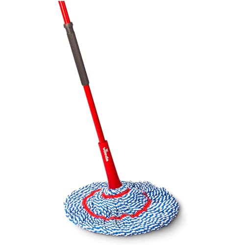 Vileda MicroTwist Maxi Mop, Elimina el 99% de Las bacterias, Almohadilla de Pulido, escurrido por Giro, Microfibra, Multiusos