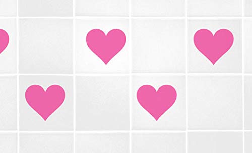 60 Second Makeover Limited Set of 6 Hearts for 4" x 4" Tiles Transfers Graphic Decal Bathroom Kitchen Home Decoration DIY
