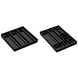 Ernst Manufacturing Home and Garage Organizer Trays, 3 and 10-Compartment, Black