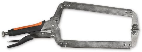 Hobart 770562 Long Locking C-Clamp Pliers with Rubber Grip