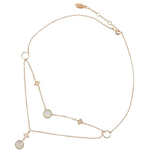 ［アビステ］ キュービックジルコニア 2連 ネックレス 1191077P クリア レディース