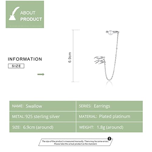 Clip d'oreille boucle d'oreille chaîne sans perçage multiple pour fête - 4