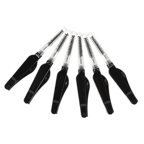 KESYOO 6個 折りたたみ ブラシ make up brush makeup brush まつげコーム 電気シェーバーベーススタンド 顔ツール メイク眉ブラシ 女性の眉ブラシ ナイロン