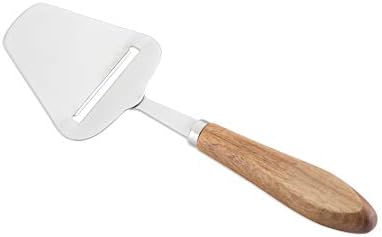 Twine Acacia Cheese Plane Hard Cheese Slicer - Charcuterie Board Cheese Slicer Stainless Steel with Acacia Handle - Set of 1