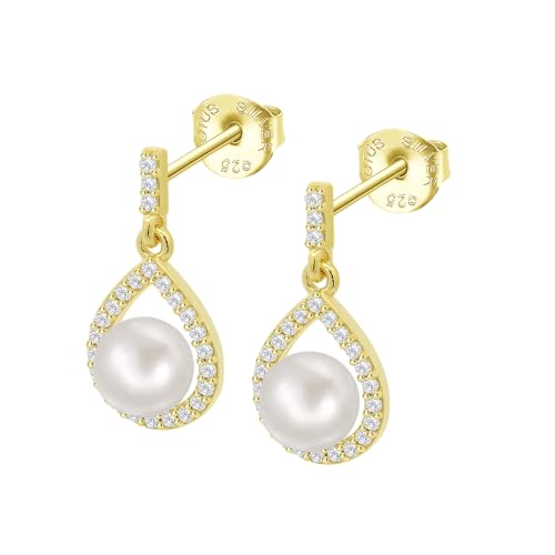 Pendientes de gota Lotus Silver mujer plata 925 perlas cómodos y ligeros LP3198-4/2