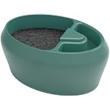 Fuente de agua para reptiles con cuenco de alimentación, dispensador de agua de lagarto, 110 V de bajo ruido, sistema de circulación automática para terrarios, 7.1 x 3.9 x 3.5 pulgadas