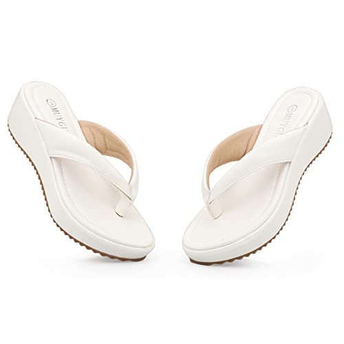 Little Big Girls Wedge Flip Flops Non-slip Platform Slides Sandals for Everyday Wear Party Dress4