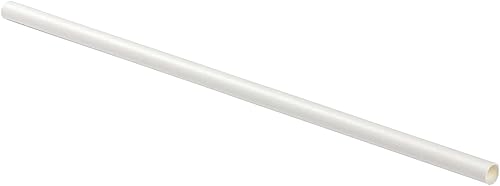 Miniatura 2 de CiboWares Pajitas de papel gigantes envueltas en blanco de 10.25 pulgadas, paquete de 300