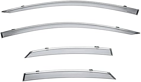WellVisors Window Visors Wind Deflectors Compatible with Toyota Avalon 2019-2022 with Chrome Trim Rain Guards 3-847TY056