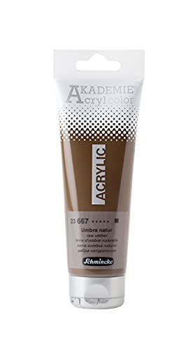 Schmincke - AKADEMIE Acryl color, Umbra natur in 120 ml-Tube, 23667012, feine Künstler-Acrylfarbe, brillant, hoch lichtecht und kadmiumfrei, für Acrylmalerei, Mixed Media