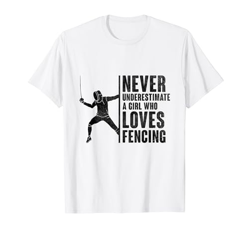 Mai sottovalutare una ragazza che ama scherma schermare Maglietta