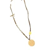 BRIGHTWINST 316L Stainless Steel 2 Layer Round Letter Necklace For Women Fashion Coin Pendant Clavicle Chain Gold Color Jewelry Gift PTPNU02895