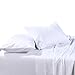 Split California King: Adjustable California King Size Solid White Wrinkle-Free Microfiber Sheets Set. Deep Pocket, 95gsm 100% Microfiber