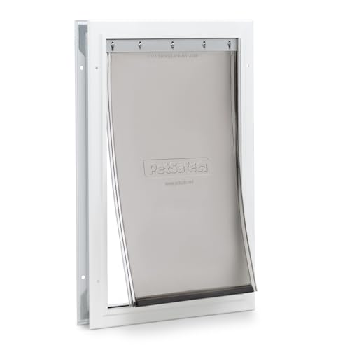 PetSafe Aluminum Pet Door - Durable Design, Easy Installation, Weatherproof Seal for Multiple Pets - Large option