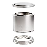 Solo Stove Bonfire Essential Bundle 2.0 | Incl. Smokeless Fire Pit, Stand, Lid, Camping Accessories, Portable for Wood Burning, Removable Ash Pan, Stainless Steel, 49,5 x 44,5 cm, 10 kg