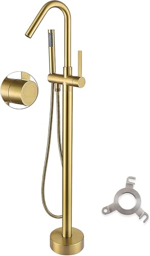 Robinet de baignoire sur pied autoportant stable avec eau par le fond - 2