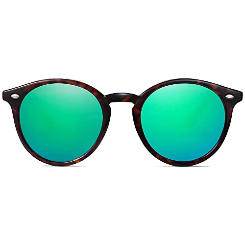 Image of SOJOS Retro Round Polarized Sunglasses for Women Men Classic Vintage Sunnies SJ2069