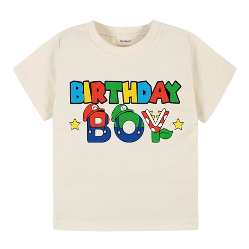 Lil Daisy store Birthday Boy Gaming Shirt 100% Cotton Kids Party Tee Colorful Gamer Graphic Outfit for Boys toddler I am Five t-shirt (5 toddler)