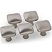 Aviano Satin Nickel Cabinet Hardware Square Knob 1-1/8" - 5 Pack