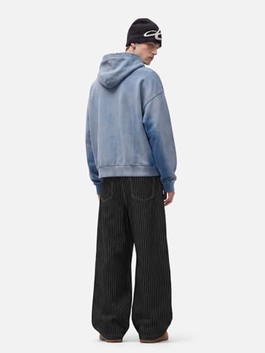 Image of Aelfric Eden Pinstripe Baggy Barrel Jeans Pleated Wide Leg Denim Pants Men Women Loose Fit Streetwear Vintage Trousers