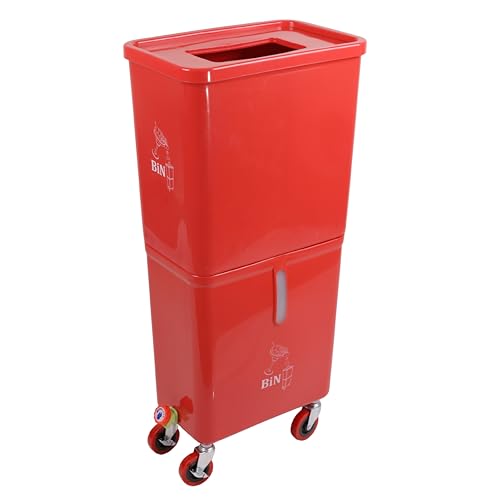 Poubelle rouge anti éviers bouchés par les garnitures de cocktail et restes de thé