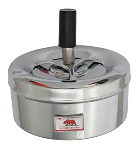 CALIFORNIA Rotary Ashtray Drop Down Button Outdoor Windproof Portable Smokers Gift AS5