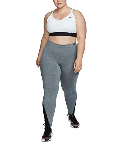 Nike Indy Women's Light Support Sports Bra (Plus Size) White/Black - Image 5