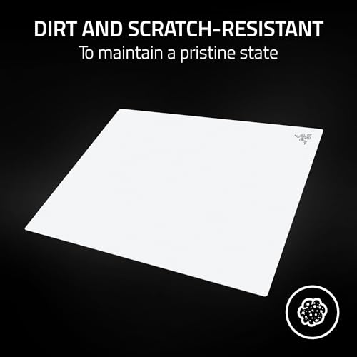 Image of Razer Atlas Pro Tempered Glass Gaming Mouse Mat - Ultra-Thin 1.9mm, Dirt and Scratch Resistant, Ultra‑Smooth Low‑Friction Surface, Optimized for Optical Sensors, Anti-Slip Base - White