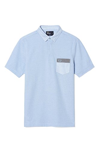 Fred Perry Men's Woven Collar Trim Pique Shirt