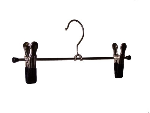 25 x Metall-Kleiderbügel Klemmbügel extrastark 30 cm für schwere Hosen