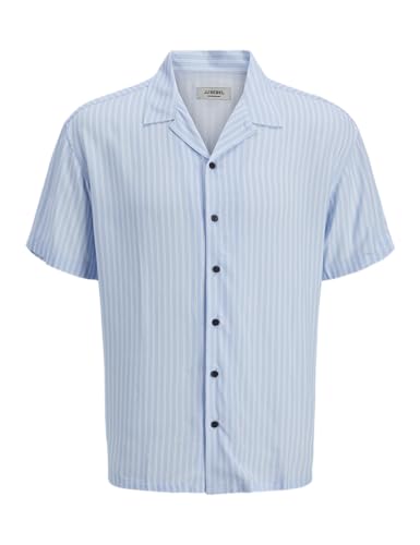 JJ REBEL Jrebwater Stripe Resort T-Shirt SS, Chambray Blue., XS