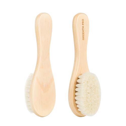 Greenth Pro YINGER4-6413 Baby Hair Bush And Comb Set -Nature Lotus Wood thumb #2
