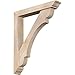 Ekena Millwork BKT0604X34X40OLY01SDF Olympic Traditional Smooth Bracket w/Offset Brace, Douglas Fir