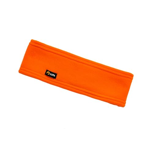 Lupa Handmade Unisex Micro Fleece Headband - Triple-Layer Kids Ear Warmer (Orange)
