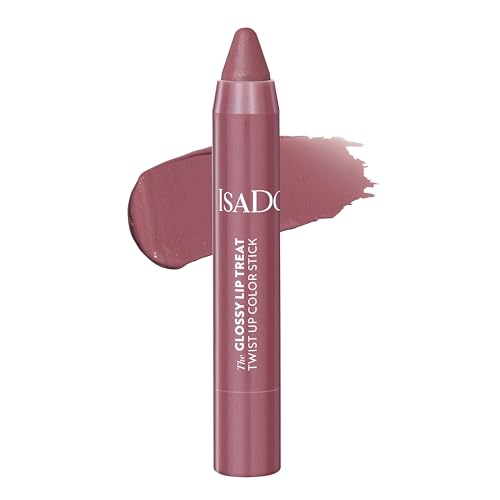 IsaDora The Glossy Lip Treat Twist Up Colour Stick – Feuchtigkeitsspendender Lipgloss mit nicht klebender Farbe, der Ihre Lippen pflegt und nährt – Vegan Make-up, tierversuchsfrei (18 Lovely Lavender)