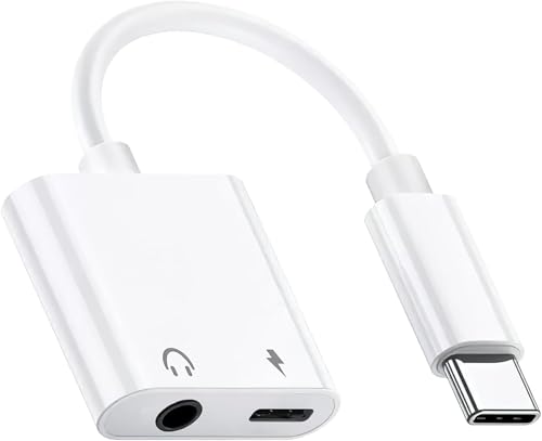 Image of USB C to 3.5mm Headphone and Charger Adapter, Type C to Aux Jack Dongle Cable Cord with PD Fast Charging for 1Ph /one 15 /16 /17 Pro /Max /Plus, SAMS /ung Gal /axy S22 /S23 /S24 ULT /ra (Type-c 3.5mm)