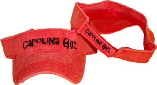 Garnet and Black Carolina Girl Embroidered Visor hat Cap, Multi, 7 3/4