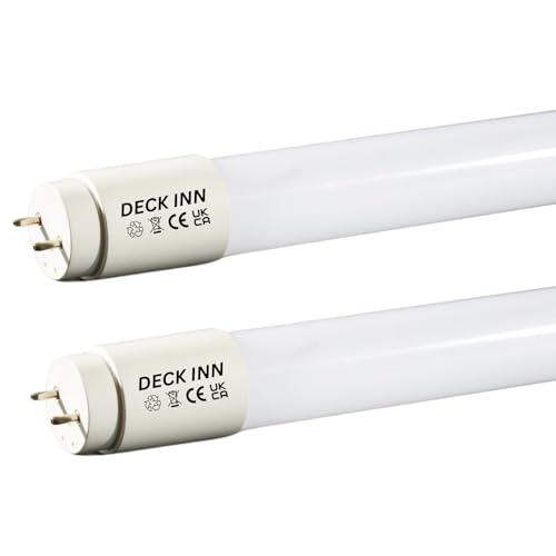 LED 4FT Tube Light 18W (=35W) T8 6000K Cool White-1500lm Ideal for Kitchen Garage Shop Warehouse Workshop Balcony Hallway Best Fluorescent Tube Replacement