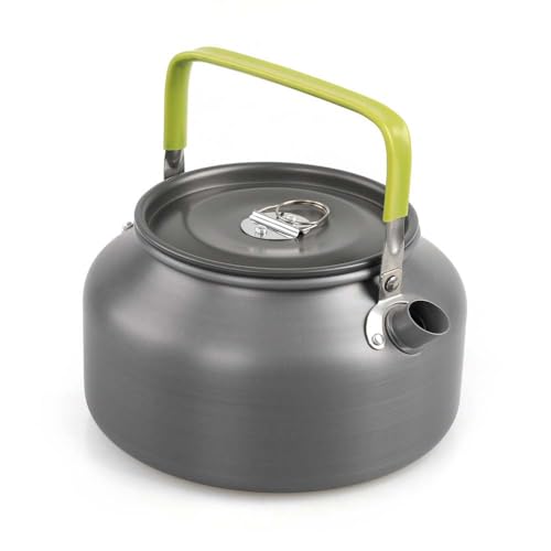 IGYYO Aluminum 1.2L Outdoor Camping Hiking Kettle Coffee Pot Portable Teapot Kettle Compact and Lightweight