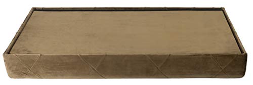 Red Co. 16" X 30" Rectangular Luxury Storage Ottoman With Padded Seat, Velvet Upholstered Collapsible Folding Bench And Foot Rest - Camel #TOP2