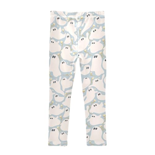 Cute Ghost Girls Leggings,Workout Leggings for Girls Toddler Athletic Leggings Size for 3-10T2